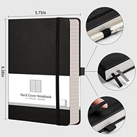 Libreta de Cuero PU Reforzado Impermeable A5 con Logotipo Personalizado AssurePrint Plus, Papel de 100 g/m² Libre de Ácido, 180 Hojas Planas, Regalo Corporativo