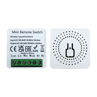 Module d'interrupteur intelligent RF433 électrique mini 16A sans câblage, récepteur mural télécommandé, interrupteur panneau sans fil adhésif pour
