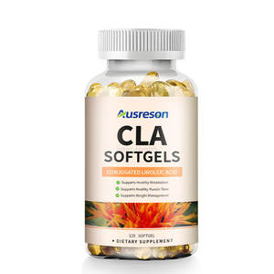 Capsules molles de carnitine et d'acide linoléique conjugué (CLA) au thé vert halal Ausreson, 500 mg et 1000 mg, pour la perte de poids - Product Image 1