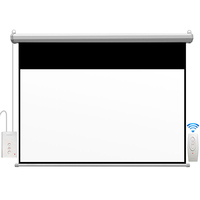 Offre Spéciale Écran de Projection Électrique De 72 pouces 16:9 motorisé Avec Commande sans fil Blanc En Fiber De Verre