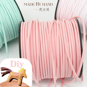 Colorful 3mm suede <b>rope</b> <b>bracelet</b> necklace cord velvet <b>rope</b> DIY jewelry material square leather <b>rope</b> handmade DIY accessories - Product Image 1