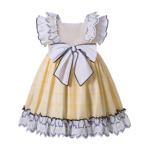 PETTIGIRL niños vestido de verano sin mangas vestido amarillo Niños Niñas Ropa con desgaste de la cabeza - Product Image 3