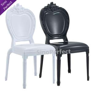 Sillas de Comedor Apilables de Malla Redonda de Plástico PP Negro, Precio de Fábrica, para Eventos de Bodas y Fiestas al Aire Libre - Product Image 3