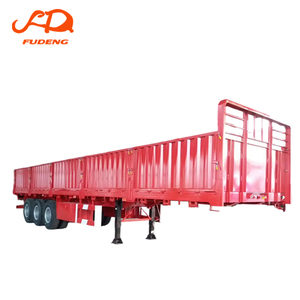 Remolque de Plataforma Lateral de 3 y 4 Ejes del Grupo Fudeng, <span class=keywords><strong>Remolques</strong></span> de Carga Laterales de 60 Toneladas para el Transporte de Carga a Granel en Guinea - Product Image 1