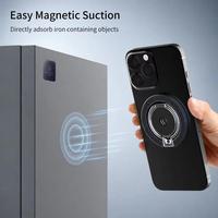 Nouveau Métal 360 °   Support de téléphone rotatif et réglable avec crochet pour doigt, poignée arrière de téléphone avec fonction de support, adapté