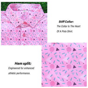 Мужская одежда на заказ, персонализированная, 100% полиэстер, футболка-поло с вышитым логотипом, полностью сублимированная, быстросохнущая, спортивная, для гольфа. - Product Image 2