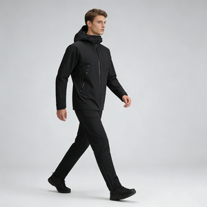 Giacca Antivento Impermeabile in Nylon Elastico Leggero di Alta Qualità Personalizzata OEM per Arrampicata ed Escursionismo con Cappuccio Regolabile - Product Image 6