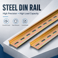 Base de support métallique galvanisée à fente de 35 mm de largeur pour montage de composants de boîtier de distribution électrique sur rail DIN métallique pour alimentation électrique
