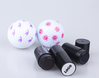 Tampon de balle de golf étanche avec marqueur de tampon à encre permanente rechargeable divers modèles