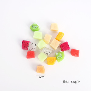 Accessoires de décoration de gâteau factices pour Halloween : Faux fruits coupés en dés réalistes pour simulation de salade de fruits DIY - Product Image 5