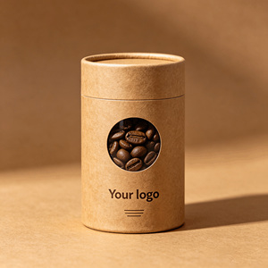 Tube en papier kraft écologique avec emballage pour café en grains, thé, matcha, conteneur cylindrique en carton biodégradable, OEM personnalisé - Product Image 5
