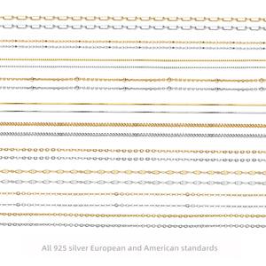 유럽과 미국 S925 스털링 실버 40cm/45cm 간단한 일반 체인 목걸이 다용도 925 실버 목걸이 공장 도매 - Product Image 3