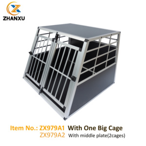 Cage automatique de voiture de voyage pour chien, accessoire en aluminium pour animaux domestiques - Product Image 4