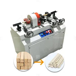 Wood Stick Rounding Making Machine For Mop Broom Curtain Handle Wood Dowel Making