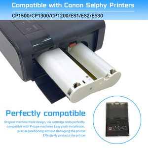 Cartouche d'encre et papier autocollant compatibles <span class=keywords><strong>Canon</strong></span> <span class=keywords><strong>Selphy</strong></span> KP-108IN, 3 couleurs, 108 feuilles de papier brillant 4x6 pour <span class=keywords><strong>Selphy</strong></span> CP1500 CP1300 - Product Image 2