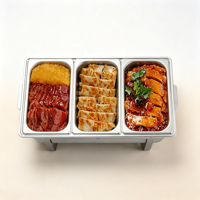 Bestseller Jasonlon JCL433-1 Buffet Speisenwärmer Edelstahl Hotel Chafing Dish Catering-Ausrüstung Rechteckiger Klapprahmen Alkoholbetrieben
