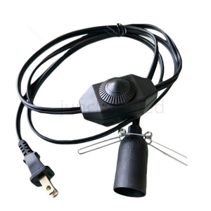 Usa 2 Pin Canada E12 Bulb 240 Volt 12 American Extension Salt Lamp Power Cord Holder With Wood <strong>Then</strong> - Product Image 4