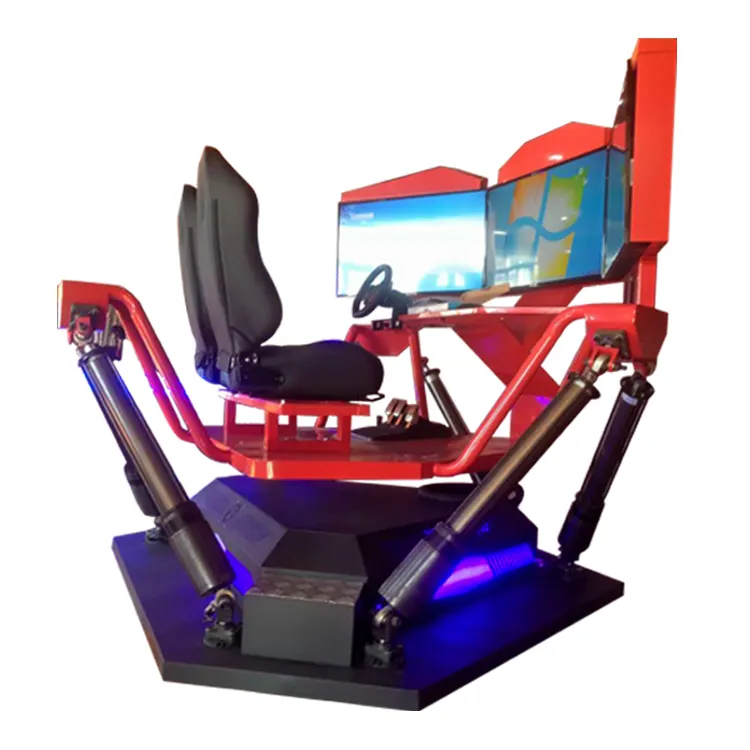 Leader Game metal red 3 screens racing simulator seat/play seat racing simulator f1 driving car simulator