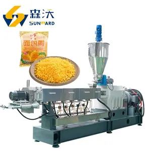 Máquina multifunción de 400 - 500 kg/h de doble tornillo extruido Panko Breadcrumbs Máquina automática para hacer migas de pan