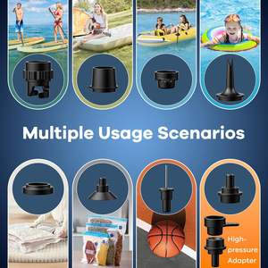 Práctica Bomba de Aire Eléctrica Recargable de 12V para SUP, <span class=keywords><strong>Compresor</strong></span> de 20 PSI, Inflador de Neumáticos para Tabla de Paddle Surf, ABS, Inflado en el Agua - Product Image 4