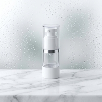 Flacons cosmétiques ronds en plastique vides de 15 ml à 100 ml avec bouchon à vis et pompe pulvérisatrice pour crème visage, avec impression sérigraphique
