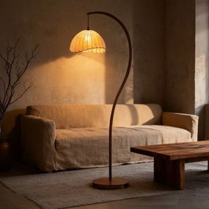 Modern Nordic <b>LED</b> E27 Base <b>Corner</b> Standing Floor Lamp with Adjustable Height and Three-Color Dimmable <b>Light</b> - Product Image 1