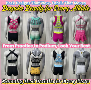 Conjunto de Top Corto y Falda Deportiva de Lujo con Pedrería Degradada en Negro, Transpirable para Práctica Diaria de Danza - Product Image 5