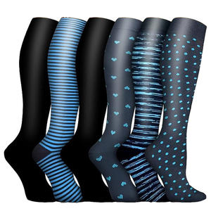 Chaussettes de sport personnalisées BiLu avec logo, chaussettes longues à motifs colorés, chaussettes de course et de cyclisme rayées à pois, vente en gros - Product Image 1
