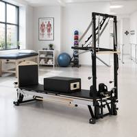 Lit de yoga réglable en aluminium pour Pilates, demi-trapeze multifonction durable pour studio de Pilates et physiothérapie