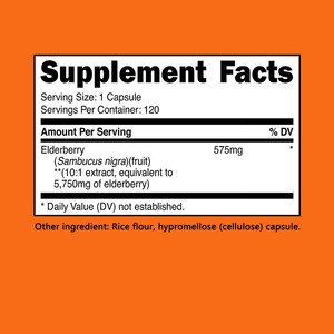 Capsules de sureau noir à marque privée OEM pour le bien-être général et le soutien immunitaire, 575 mg, complément alimentaire à base de sureau - Product Image 4