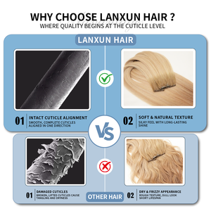 Extensions de cheveux 100% naturels Remy, qualité professionnelle pour salon, volume complet, aspect naturel, vente en gros directe d'usine - Product Image 5