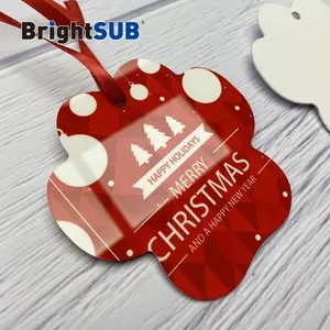 1.0mm 양면 BrightSUB 광택 화이트 승화 알루미늄 크리스마스 장식품 미키 금속 공백 장식