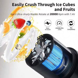 เครื่องปั่นแบบพกพาขนาด 16 ออนซ์ ชาร์จซ้ำได้ พร้อมพอร์ต Type-C เครื่องปั่นสมูทตี้ขนาดเล็ก ใบมีดคมกริบ - Product Image 5