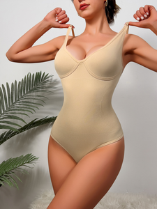 Modelli caldi da donna tuta Shapewear con scollo a <span class=keywords><strong>V</strong></span> in vita corsetto in tessuto di Nylon taglia 3XL modelli giornalieri estivi - Product Image 2
