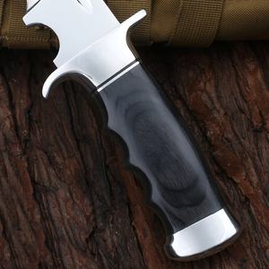 Cuchillo Táctico de Supervivencia Legion Bowie, Mango de Nogal G10, Funda de Acero Inoxidable de Alta Calidad, Cuchillo de Caza Personalizable OEM - Product Image 3