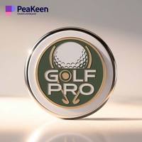 Marqueur de balle de golf magnétique en alliage de zinc émaillé avec clip pour chapeau, logo personnalisé amusant, vente en gros