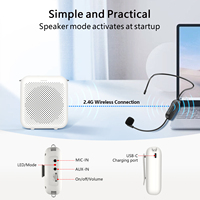 Norwii 15W Taşınabilir Ses Yükseltici, 2.4G Kablosuz Mikrofon, Bluetooth Hoparlör, Kablolu Mikrofon ve USB-C Şarj Edilebilir Pil ile