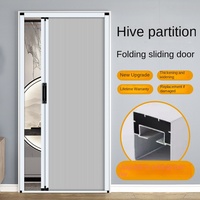 Pintu partisi lipat logam campuran aluminium, geser tidak terlihat Modern untuk desain sarang lebah Interior untuk ruang tamu dapur Toilet