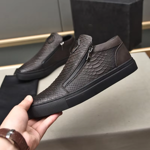 Sneakers de luxe 2026, design de créateur, fabriquées à la main, mocassins décontractés en cuir Gommino avec doublure en cuir véritable, respirantes, antidérapantes, à lacets - Product Image 1