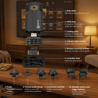 Console de jeu rétro sans fil X8 Pro 4K 2.4G avec double manette, lecteur de jeux TV, divertissement familial