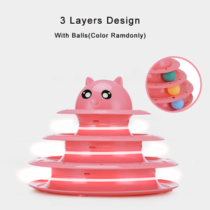 Bài hát đồ chơi vui vẻ 3 cấp độ của tương tác chơi vòng tròn theo dõi với di chuyển quả bóng đáp ứng Săn Đuổi mèo và tập thể dục - Product Image 4