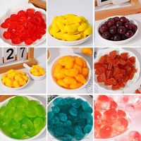 OEM/ODM Halal Wholesale Peelable Gummy 1kg Box Packaging Bulk Sell Fruit Shape Gummy Snacks Low MOQ