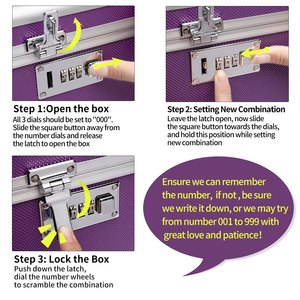 Boîte à médicaments à serrure à combinaison avec étui de rangement portable, 12,2 x 7,2 x 7,6 pouces - Product Image 6