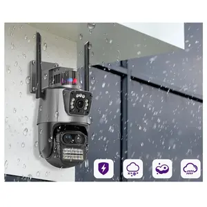 Nuovo prodotto Wifi esterno 9Mp Auto Tracking Wireless Cctv 8Mp doppia lente Dome Ptz Camera