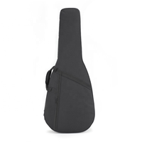 FC31 OEM vente en gros nouveau noir guitare acoustique étui rigide Polyfoam Instrument mousse sacs pour batterie et violon cuir matériel