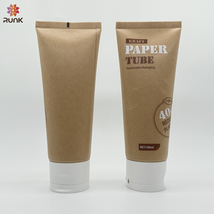 Matte 30-180ml tùy chỉnh in ống giấy phân hủy sinh học sinh thái thân thiện Kraft bóp ống với lật Top rửa mặt ống bao bì - Product Image 4