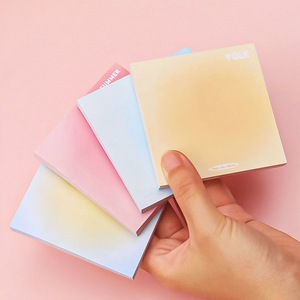 Note adesive di cancelleria Kawaii <span class=keywords><strong>e</strong></span> Post nota promozionale Logo personalizzato serie di colori Note autoadesive facili Post Memo pad - Product Image 3