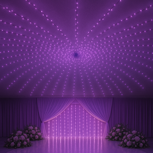 Blu ghiaccio LED <span class=keywords><strong>soffitto</strong></span> fata baldacchino per decorazione di nozze - Product Image 1