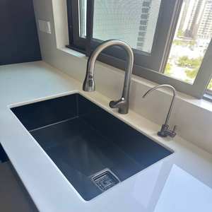 Multi functional stainless steel <b>scratch</b> resistant LED digital display spray waterfall faucet kitchen sink - Product Image 3