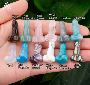 1Inch Đá Quý Mini Dương Vật, Tay Chạm Khắc Crystal Phallus Trang Trí Nội Thất, Bachelorette Quà Tặng Bán Buôn - Product Image 2
